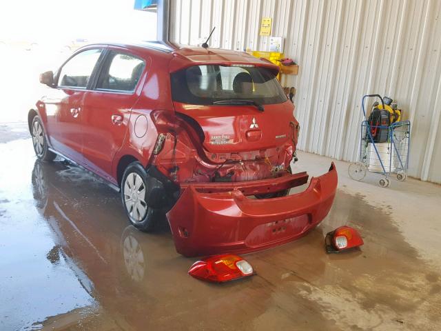 ML32A3HJ4FH047453 - 2015 MITSUBISHI MIRAGE DE RED photo 3