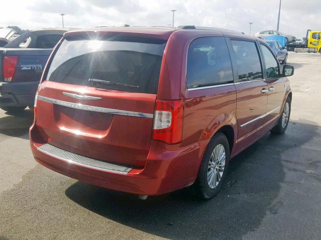 2C4RC1CG2ER273306 - 2014 CHRYSLER TOWN & COU BURGUNDY photo 4