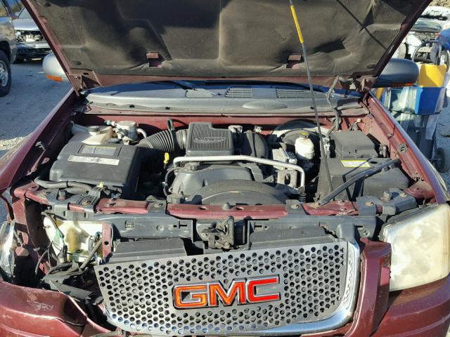 1GKDT13S432194718 - 2003 GMC ENVOY MAROON photo 7