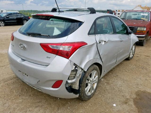 KMHD35LH5EU205042 - 2014 HYUNDAI ELANTRA GT SILVER photo 4