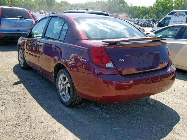 1G8AL52F33Z191787 - 2003 SATURN ION LEVEL MAROON photo 3