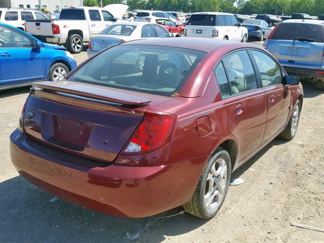 1G8AL52F33Z191787 - 2003 SATURN ION LEVEL MAROON photo 4