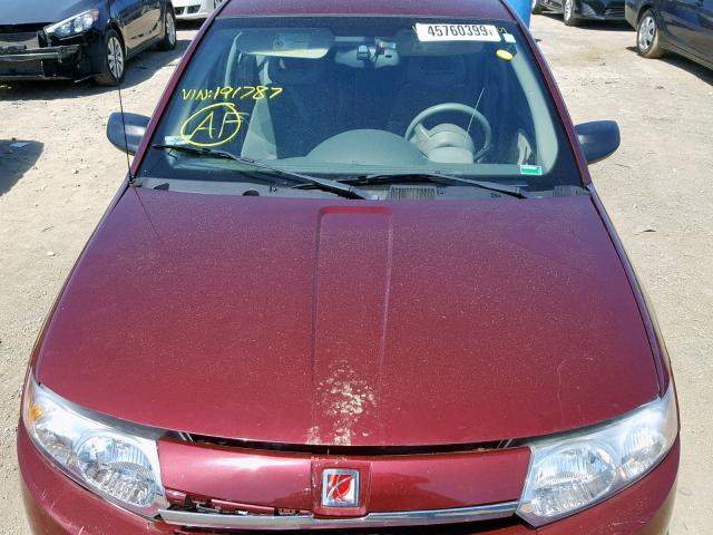 1G8AL52F33Z191787 - 2003 SATURN ION LEVEL MAROON photo 7