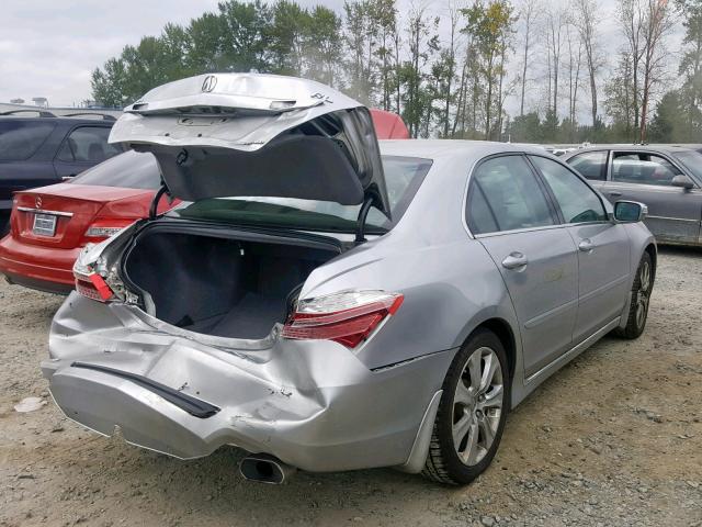 JH4KB2F64AC000334 - 2010 ACURA RL SILVER photo 4