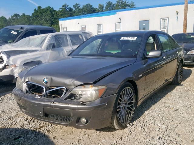 WBAHN83517DT66690 - 2007 BMW 750 GRAY photo 2