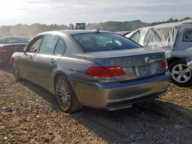 WBAHN83517DT66690 - 2007 BMW 750 GRAY photo 3