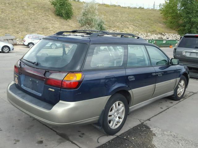 4S3BH675237606112 - 2003 SUBARU LEGACY OUT BLUE photo 4