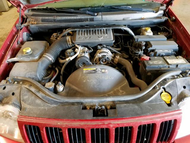 1J8GR48K16C249182 - 2006 JEEP GRAND CHER RED photo 7