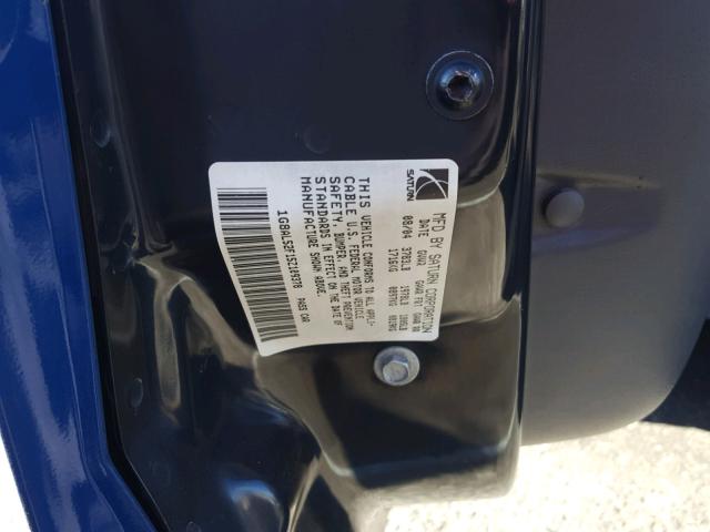 1G8AL52F15Z109378 - 2005 SATURN ION LEVEL BLUE photo 10