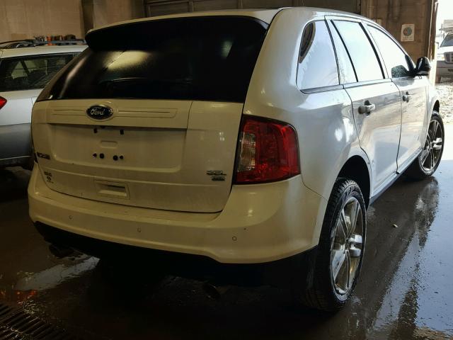 2FMDK4JC3DBB98763 - 2013 FORD EDGE SEL WHITE photo 4