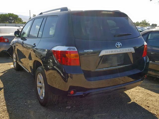 JTEDS41AX82017541 - 2008 TOYOTA HIGHLANDER BLACK photo 3