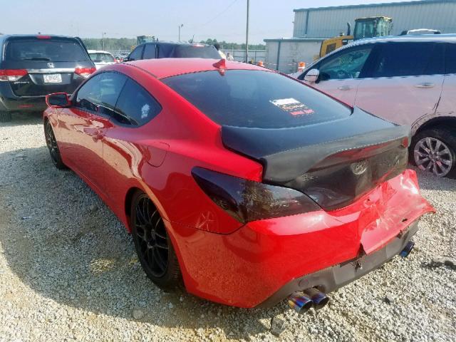 KMHHT6KD8AU027241 - 2010 HYUNDAI GENESIS CO RED photo 3