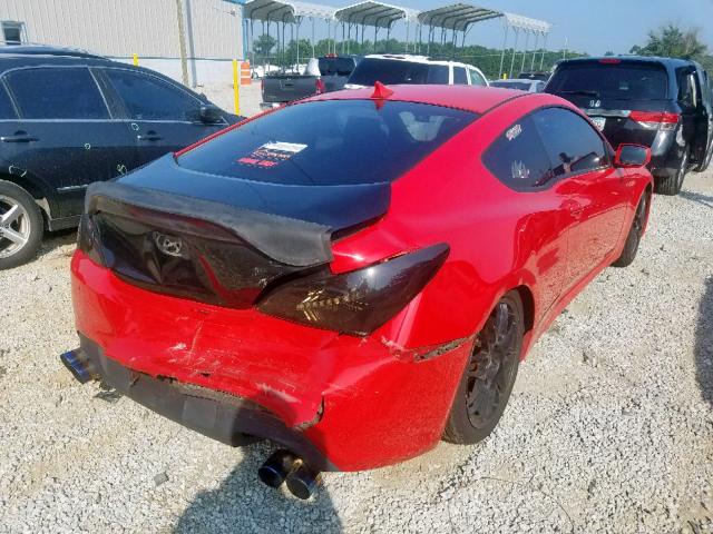 KMHHT6KD8AU027241 - 2010 HYUNDAI GENESIS CO RED photo 4