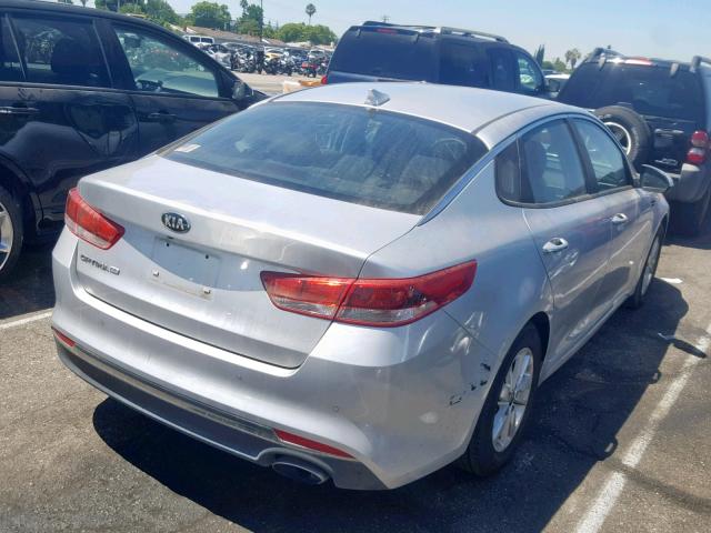 5XXGT4L3XJG199576 - 2018 KIA OPTIMA LX SILVER photo 4