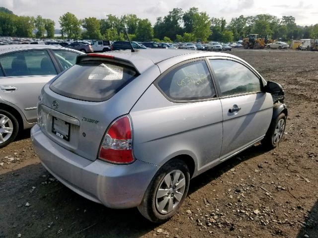 KMHCM36C79U128306 - 2009 HYUNDAI ACCENT GS GRAY photo 4