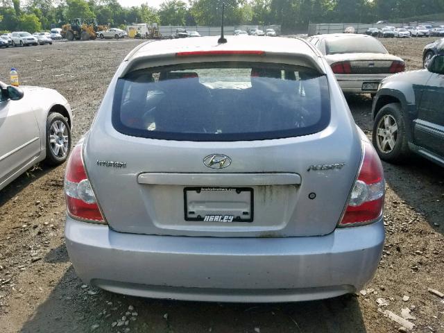 KMHCM36C79U128306 - 2009 HYUNDAI ACCENT GS GRAY photo 9