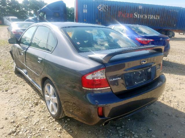 4S3BL676X84207108 - 2008 SUBARU LEGACY GT GRAY photo 3