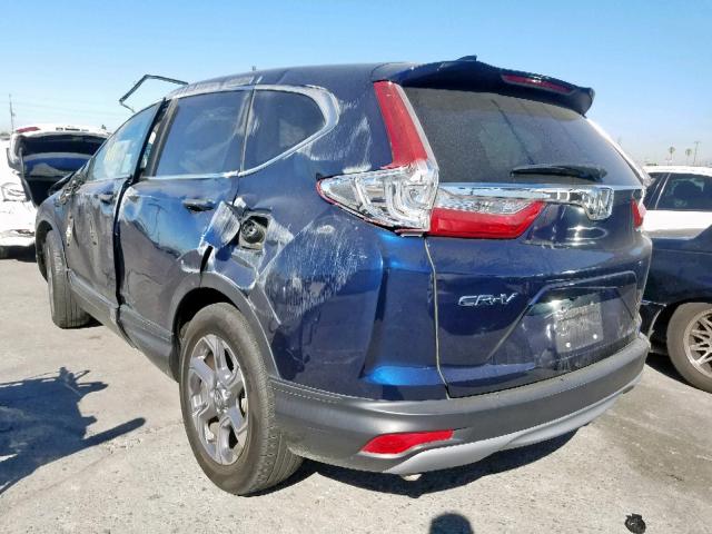 2HKRW1H80HH514435 - 2017 HONDA CR-V EXL BLUE photo 3