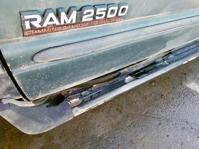 3B7KC23C9TM139949 - 1996 DODGE RAM 2500 GREEN photo 10