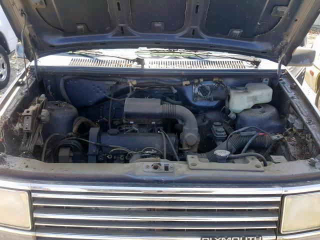 2P4FH25K5LR583440 - 1990 PLYMOUTH VOYAGER BLUE photo 7