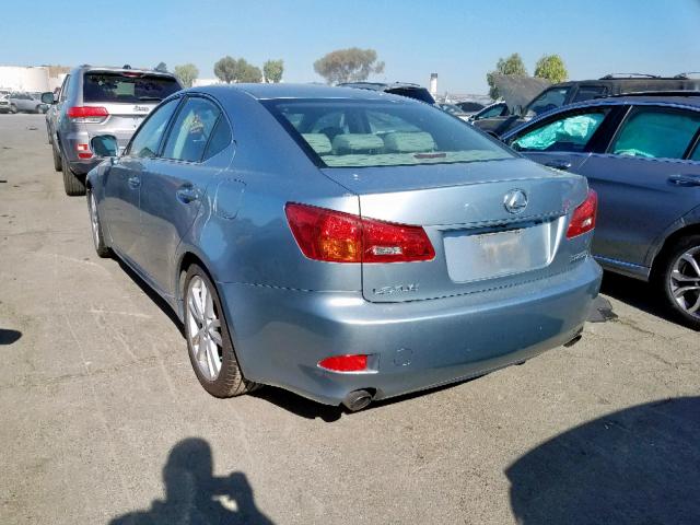 JTHBK262665005737 - 2006 LEXUS IS 250 BLUE photo 3