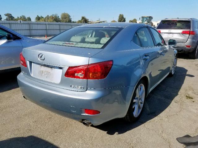 JTHBK262665005737 - 2006 LEXUS IS 250 BLUE photo 4