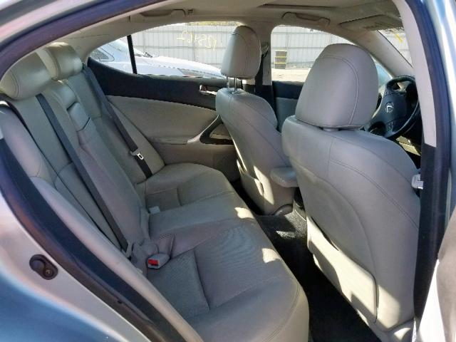 JTHBK262665005737 - 2006 LEXUS IS 250 BLUE photo 6