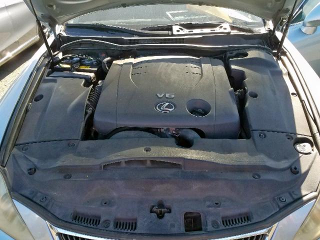 JTHBK262665005737 - 2006 LEXUS IS 250 BLUE photo 7