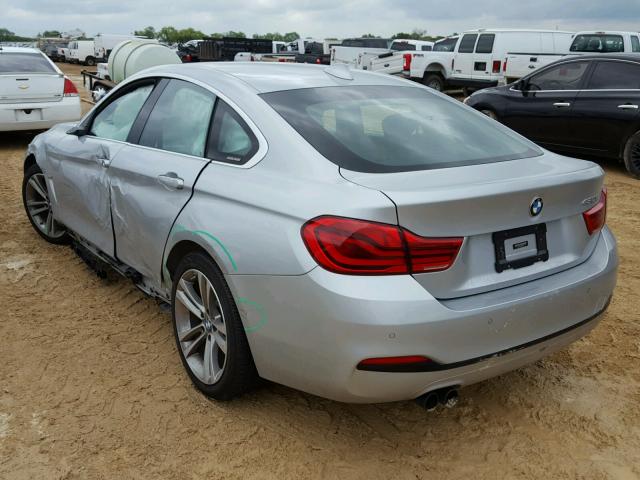 WBA4J1C56JBG78057 - 2018 BMW 430I GRAN SILVER photo 3