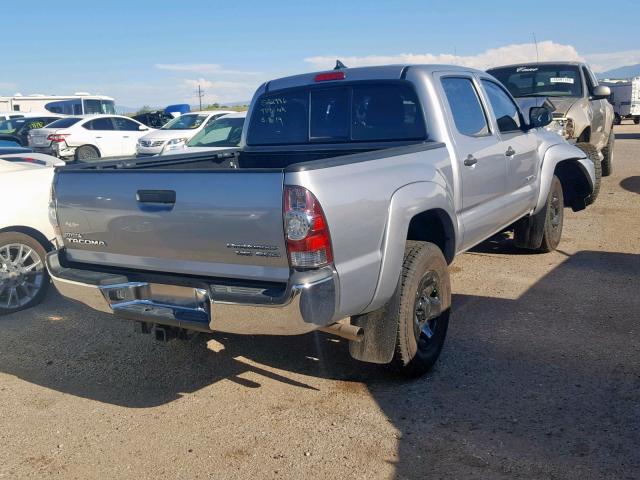 5TFJU4GN5FX078100 - 2015 TOYOTA TACOMA DOU SILVER photo 4