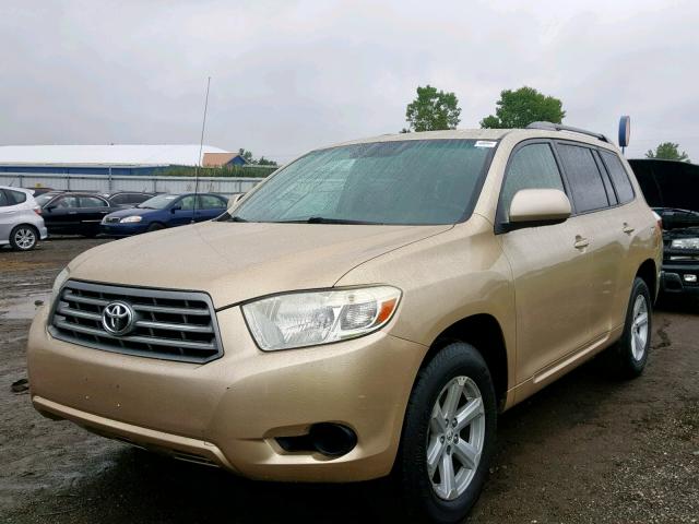 JTEES41A682097439 - 2008 TOYOTA HIGHLANDER GOLD photo 2