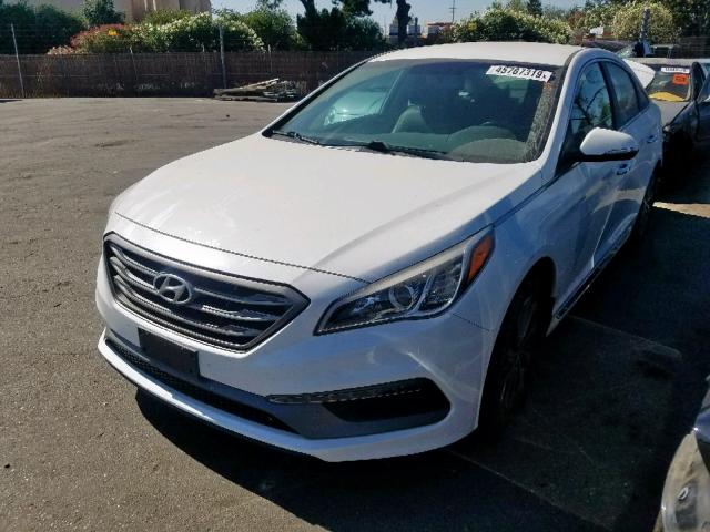 5NPE34AF2FH179970 - 2015 HYUNDAI SONATA SPO WHITE photo 2