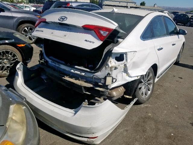 5NPE34AF2FH179970 - 2015 HYUNDAI SONATA SPO WHITE photo 4