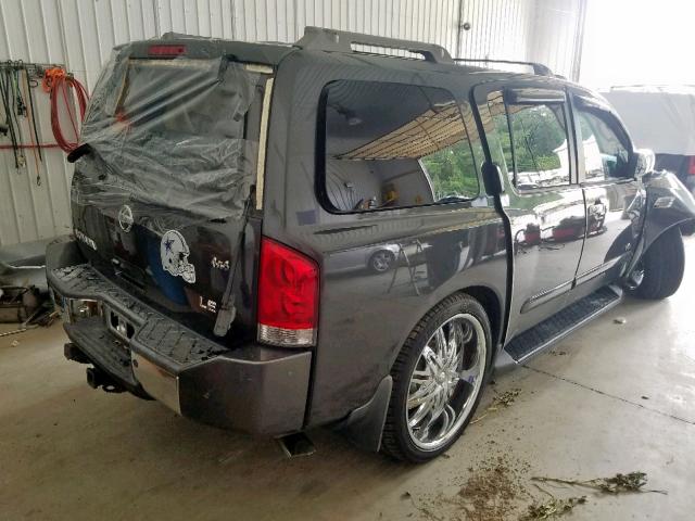 5N1AA08B56N707299 - 2006 NISSAN ARMADA SE GRAY photo 4