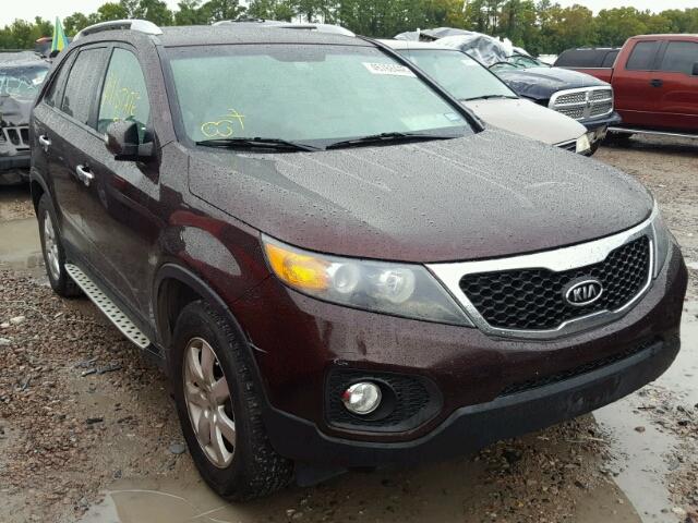 5XYKT3A69DG323418 - 2013 KIA SORENTO LX MAROON photo 1