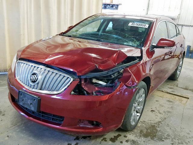 1G4GE5ED5BF338966 - 2011 BUICK LACROSSE C RED photo 2