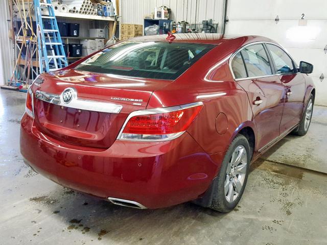 1G4GE5ED5BF338966 - 2011 BUICK LACROSSE C RED photo 4