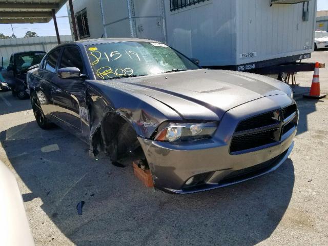 2C3CDXHG0EH159037 - 2014 DODGE CHARGER SX GRAY photo 1