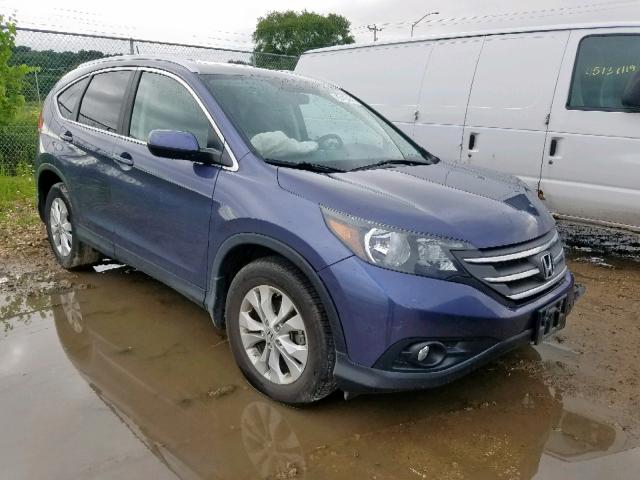 5J6RM4H71CL050827 - 2012 HONDA CR-V EXL BLUE photo 1