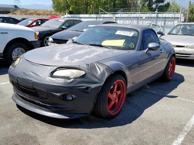 JM1NC26F680142465 - 2008 MAZDA MX-5 MIATA GRAY photo 2