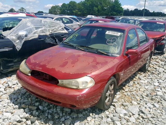 1FAFP6635XK146084 - 1999 FORD CONTOUR SE RED photo 2