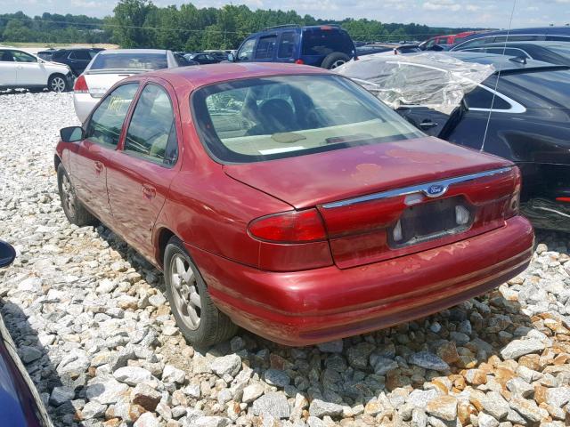 1FAFP6635XK146084 - 1999 FORD CONTOUR SE RED photo 3