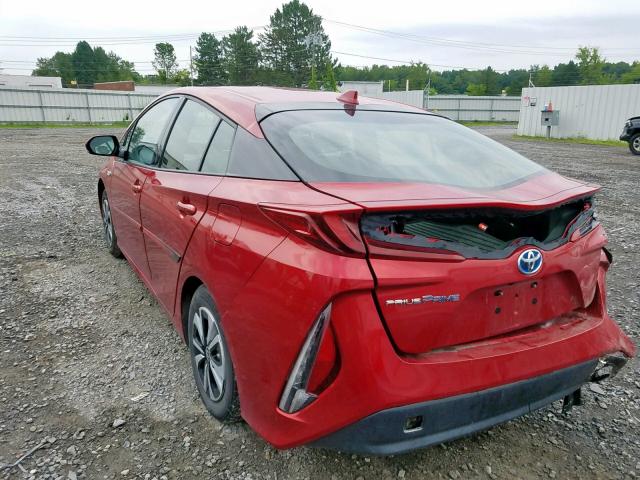 JTDKARFP6H3032721 - 2017 TOYOTA PRIUS PRIM 红色 照片 3