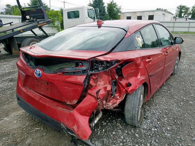 JTDKARFP6H3032721 - 2017 TOYOTA PRIUS PRIM 红色 照片 4