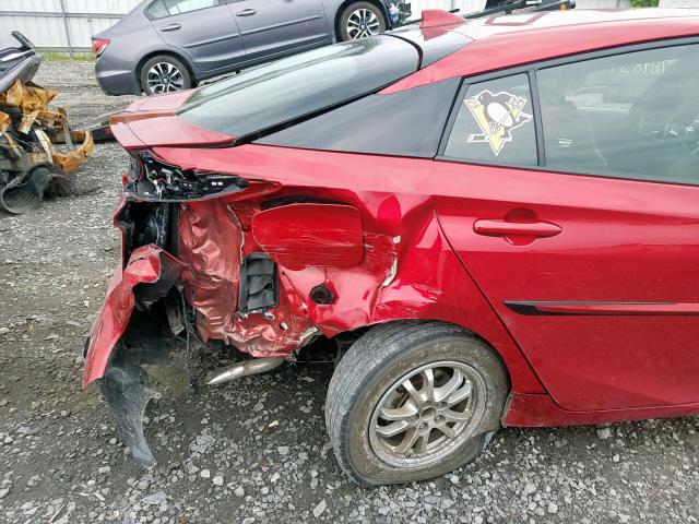 JTDKARFP6H3032721 - 2017 TOYOTA PRIUS PRIM 红色 照片 9