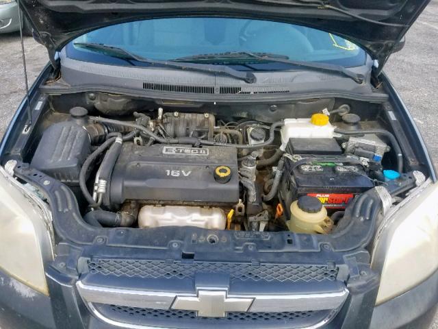 KL1TD56628B072741 - 2008 CHEVROLET AVEO BASE Қара фото 7