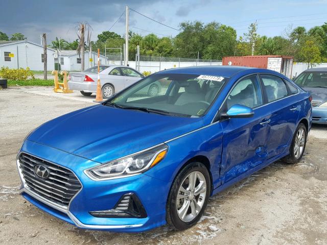 5NPE34AF8JH658225 - 2018 HYUNDAI SONATA SPO BLUE photo 2