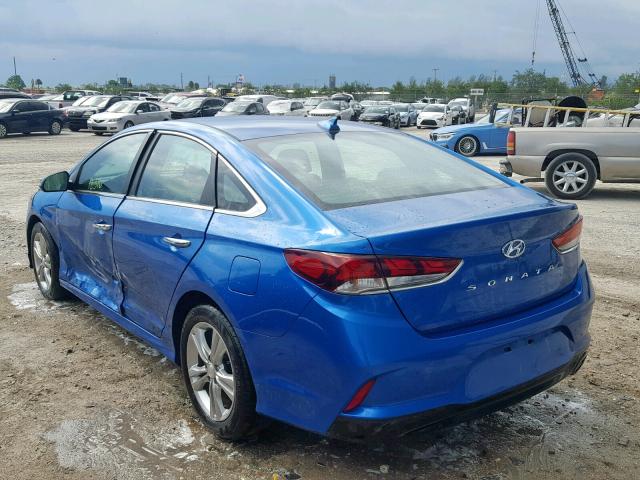 5NPE34AF8JH658225 - 2018 HYUNDAI SONATA SPO BLUE photo 3