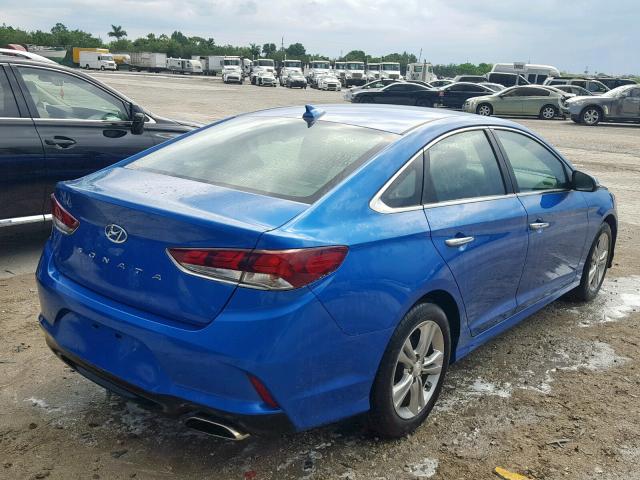 5NPE34AF8JH658225 - 2018 HYUNDAI SONATA SPO BLUE photo 4