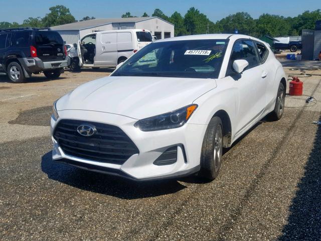 KMHTG6AF8KU017215 - 2019 HYUNDAI VELOSTER B WHITE photo 2